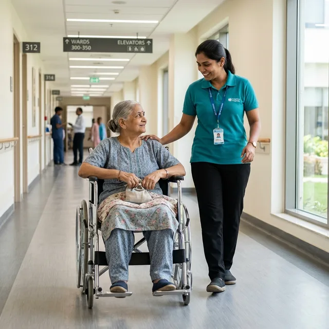 Caresy companion and elderly patient